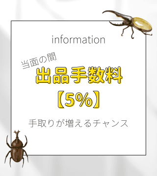 information 当面の間 出品手数料5% 手取りが増えるチャンス